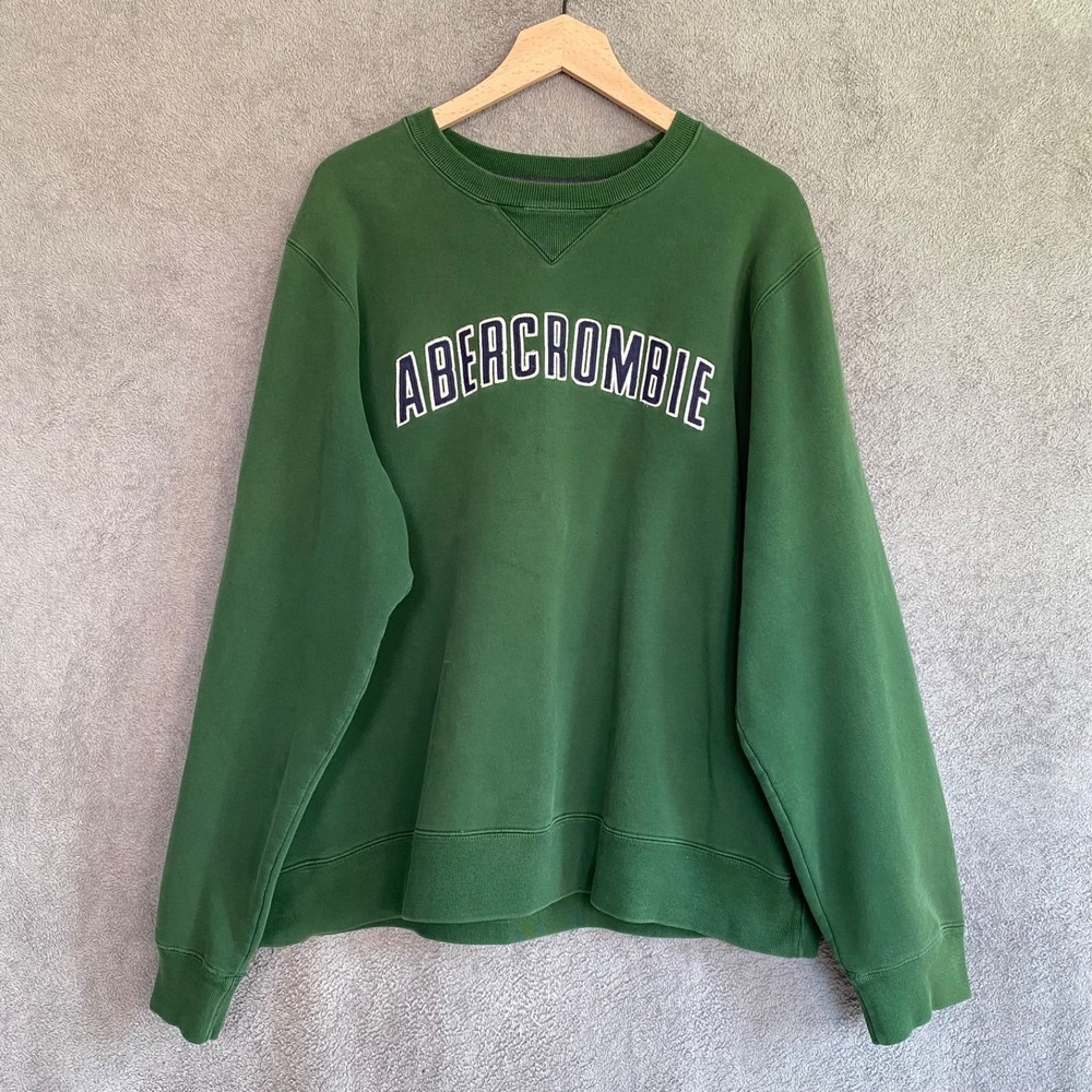 Vintage Y2K Abercrombie Fitch Embroidered Sweatshirt Size XXL Thick Spellout